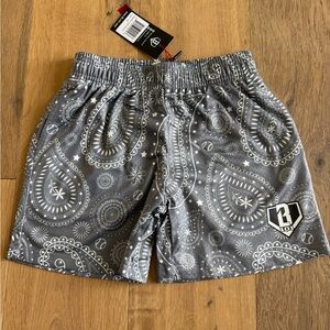 Baseball Lifestyle 101 - Paisley Shorts - Youth Medium - NEW WITH TAGS